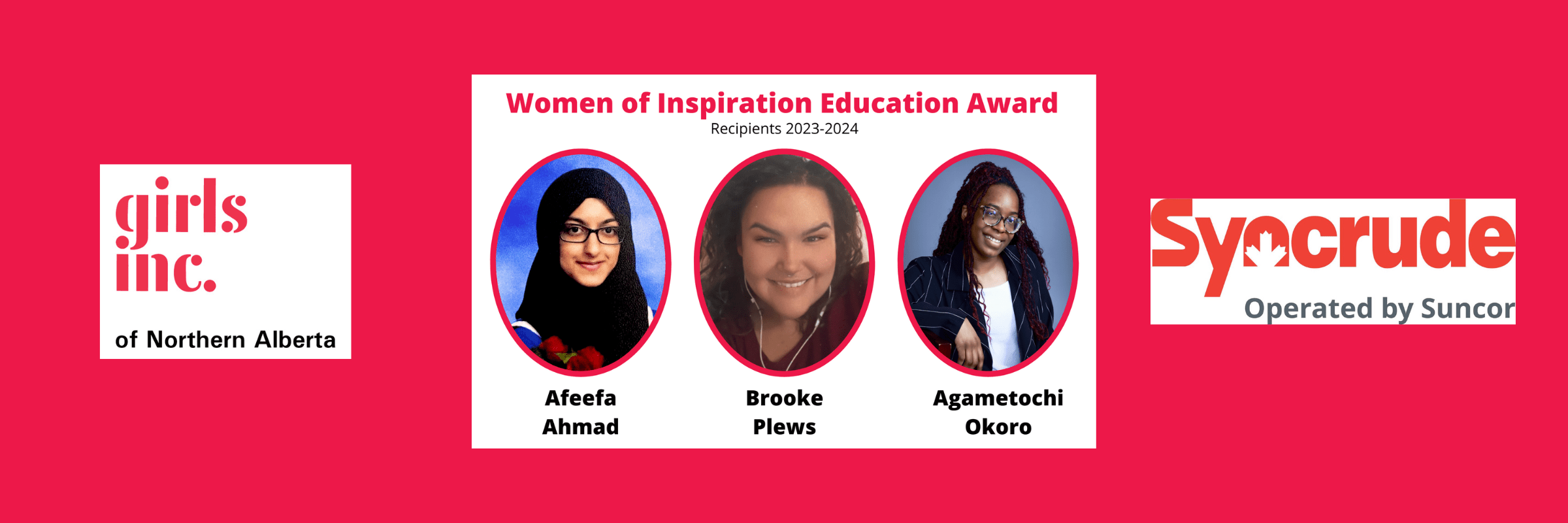 Women of Inspiration Education Award Recipients 2023-2024